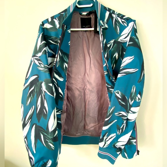 Ted Baker Leaf Print Bomber Jacket - Picture 3 of 6